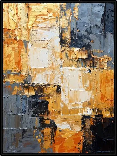 Картина Абстракция золотой текстуры