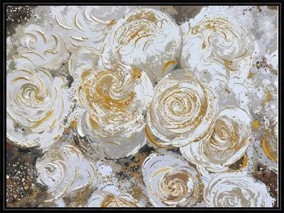 Бело-золотые розы