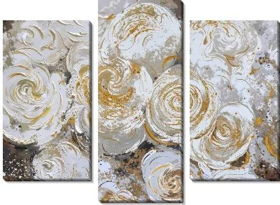 Бело-золотые розы