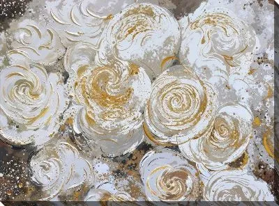 Бело-золотые розы