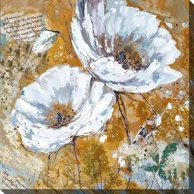 Бело-золотые маки