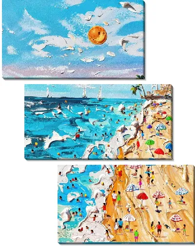Модульная картина Яркий пляж и море