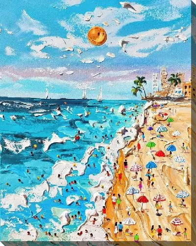 Постер Яркий пляж и море