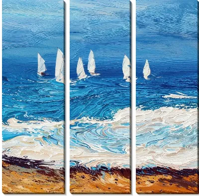 Модульная картина 6 парусников