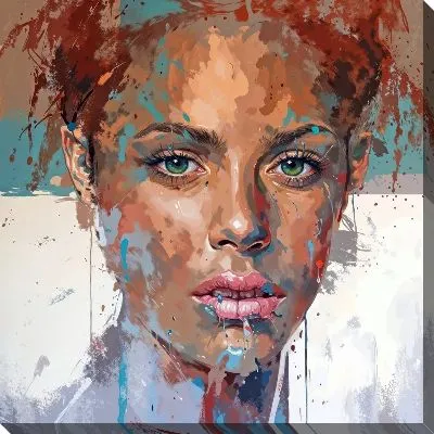 Картина маслом Яркий арт портрет девушки