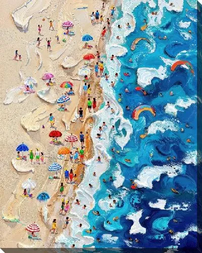 Картина маслом Яркий пляж и море №2