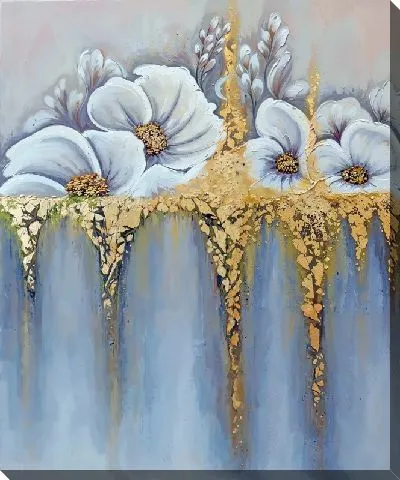Картина маслом Белоснежные цветы