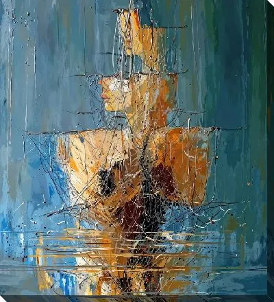 Картина маслом Желтый парусник