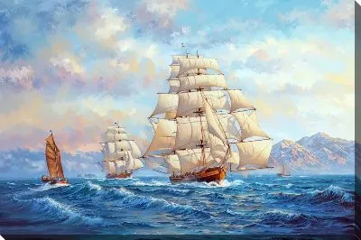 Картина маслом Парусник №201