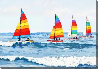 Картина маслом Парусник №203