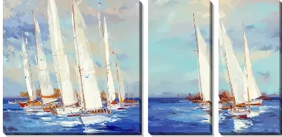 Модульная картина Парусник №206