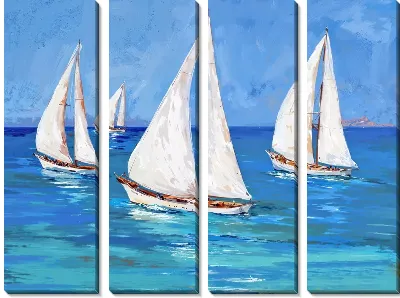 Модульная картина Парусник №208