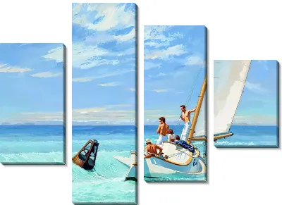 Модульная картина Парусник №210