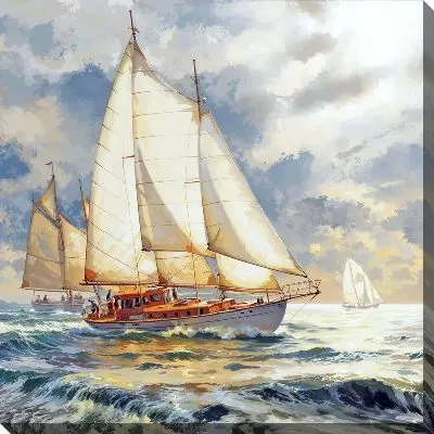 Картина маслом Парусник №211