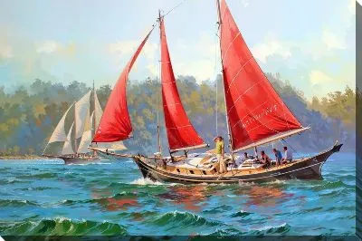 Картина маслом Парусник №215