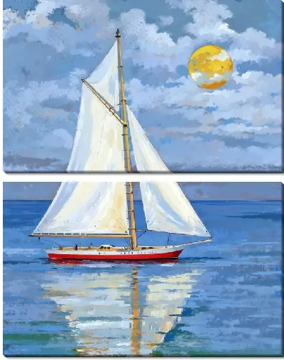 Модульная картина Парусник №216
