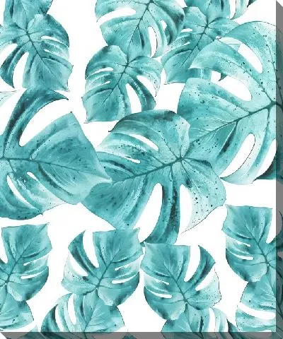 Картина маслом Тропические листья монстеры №31