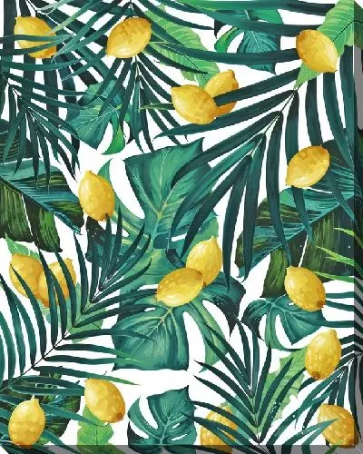 Картина маслом Тропические листья монстеры №32