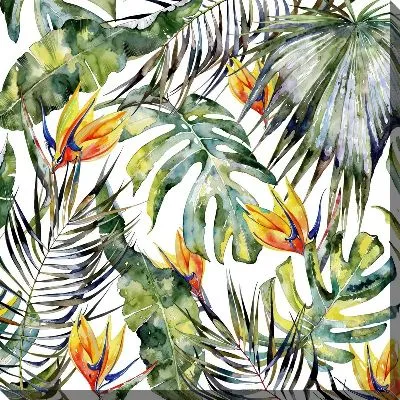 Картина маслом Тропические листья монстеры №33