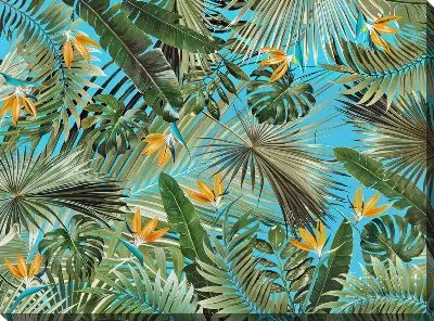 Картина маслом Тропические листья монстеры №38