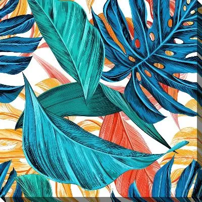 Картина маслом Тропические листья монстеры №40