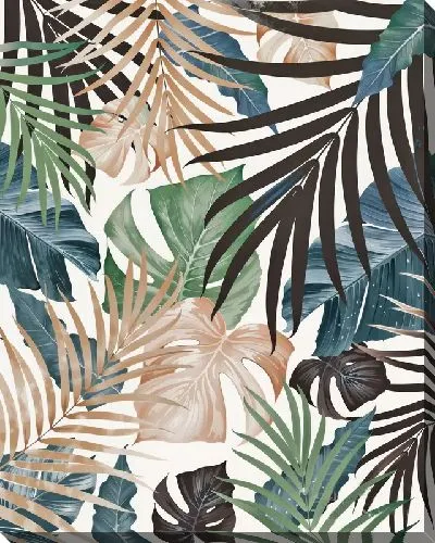 Картина маслом Тропические листья монстеры №44