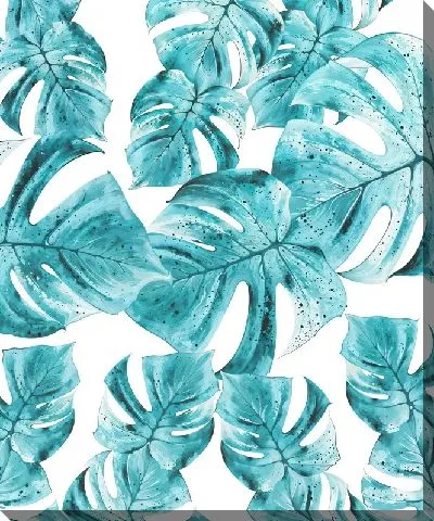 Картина маслом Тропические листья монстеры №47