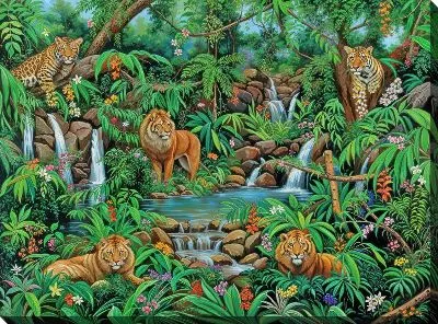 Картина маслом Джунгли №200