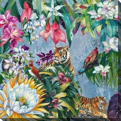 Картина маслом Джунгли №201