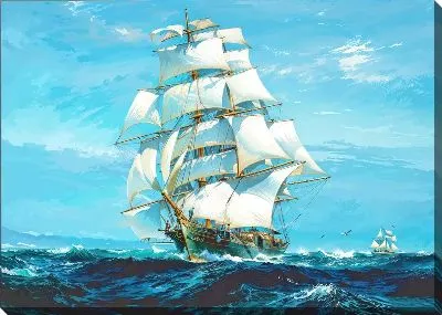 Картина маслом Парусник №300