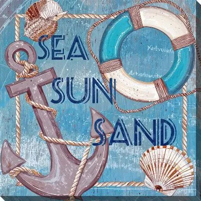 Картина маслом Якорь и спасательный круг