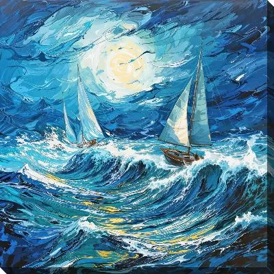 Картина маслом Парусник №306