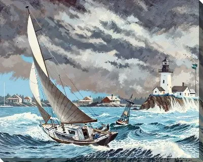 Картина маслом Парусник №353