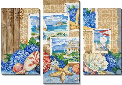 Модульная картина Коллекция пляжного отдыха