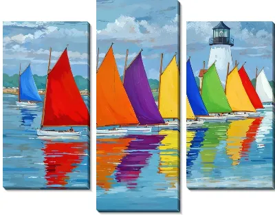 Парусники яркие №362