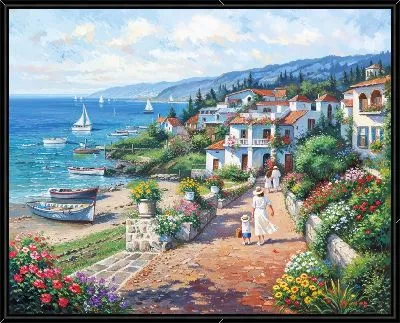 Яркий приморский пейзаж