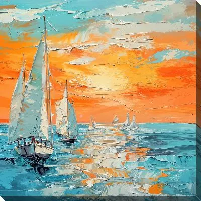 Картина маслом Парусник №370