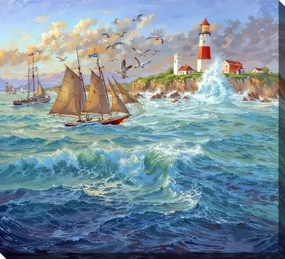 Картина маслом Парусник №375