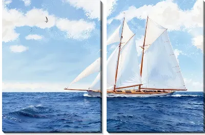 Модульная картина Парусник №376