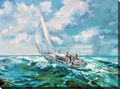 Картина маслом Парусник №381
