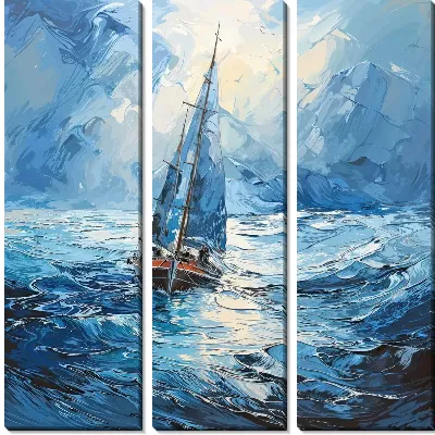 Модульная картина Парусник №393
