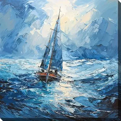 Картина маслом Парусник №393