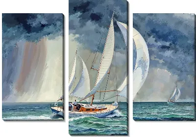 Модульная картина Парусник №394