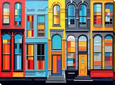 Картина маслом Окна №11