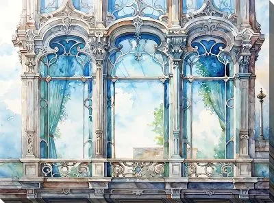 Картина маслом Окно №4