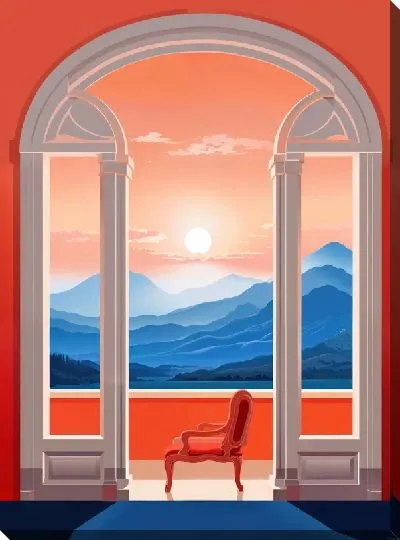 Картина маслом Окно №6