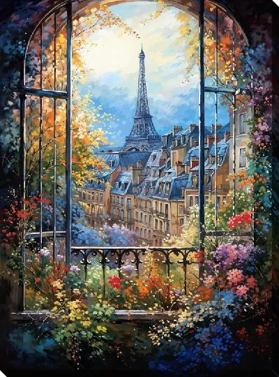 Картина маслом Окно №9