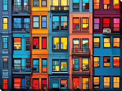 Картина маслом Окна №10