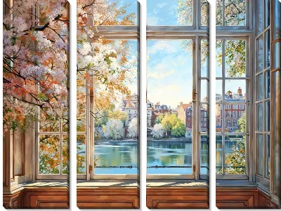 Модульная картина Окно №111