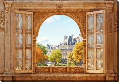 Картина маслом Окно №121